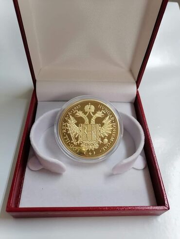 Numizmatika i filatelija: Veliki dukat Franc Jozef 24K pozlata
Cena:1700din mali dukat 1200 — 7