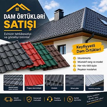 Материалы для кровли крыш: Metal dam ortukleri topdan satiw merkezi — 1