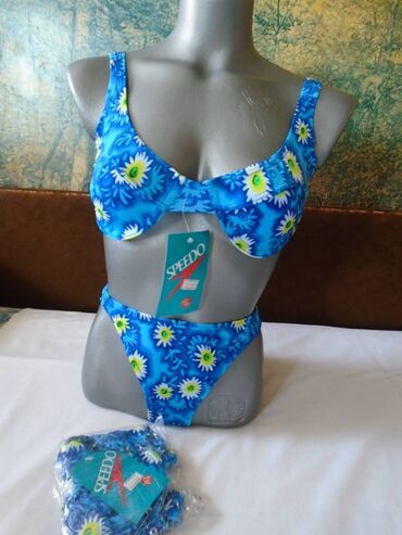 Swimsuits: XS (EU 34), Floral, color - Light blue