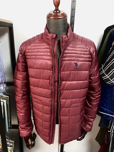 полузамок мужской: Мужская куртка, L, XL, Us Polo Assn, Новый, цвет - Красный