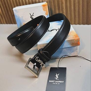 Kaiševi: Kožni kaiš Saint Laurent Paris – YSL monogram - Model: klasični kožni — 7