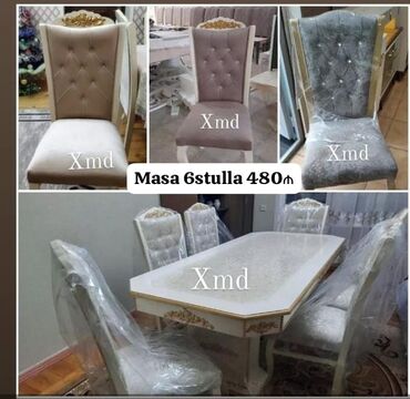 qonaq mebel desti: Qonaq otağı üçün, Yeni, Açılmayan, Oval masa, 6 stul