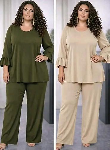 Kompleti: Ženski komplet – tunika i pantalone, plus size - Dvodijelni set — 8