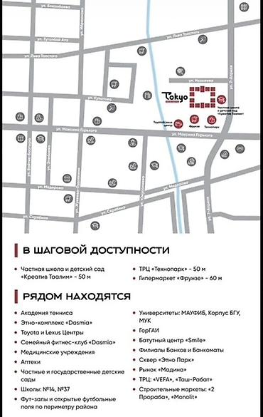 жк токио сити бишкек: 2 комнаты, 78 м² — 4