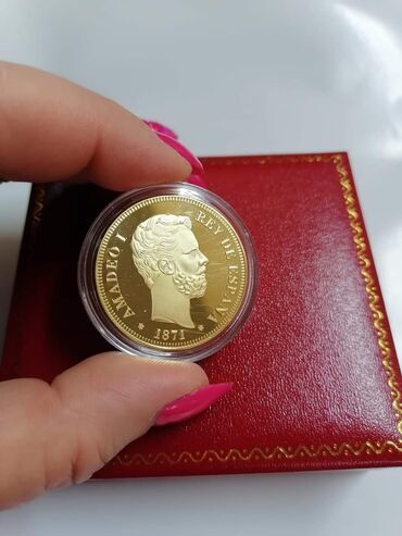 mona lamirani komplet: 24K pozlata Španski zlatnik