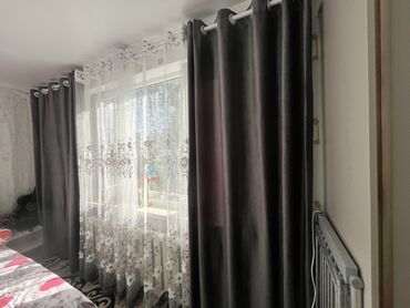 садовые скульптуры: Комплект штор, Велюр, С тюлем в комплекте, Готовое изделие, Б/у, Для спальни