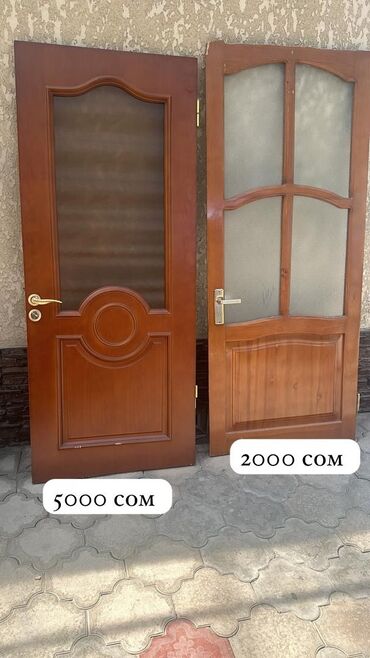 дверь деревянные: Дверь с окнами, Дуб, Распашная, Б/у