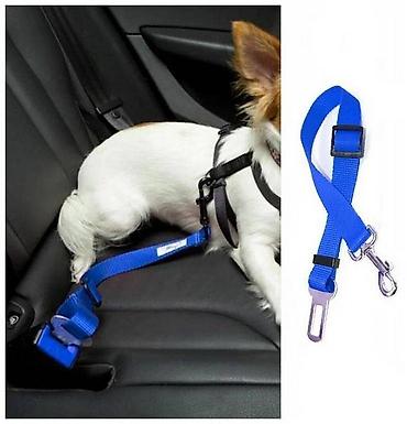 Животные: Ремень безопасности для собак Dog Safety Belt (Синий) ограничивает — 2