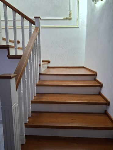 Деревянные лестницы: Деревянная лестница Для дома, Бесплатная доставка, Форма лестницы: Много-маршевая, Стиль: Классический — 8