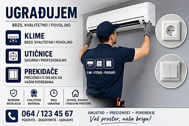 rent: Usluga: Postavljanje sendvič panela i elektrotehničke ugradnje - — 2