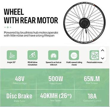 peridok velo: Elektrikli velosiped donusum seti. Muxtelif olcu ve gucde mator — 5