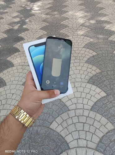 iphone temiri: IPhone 12, 128 ГБ, Голубой, Беспроводная зарядка, Face ID