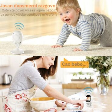 Kompleti za video nadzor: Video bebi monitor sa kamerom i LCD ekranom 2.4" - 2.4" — 7