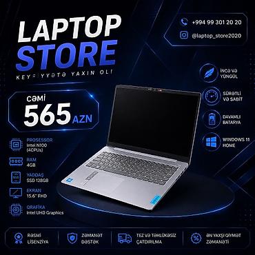💻 Lenovo IdeaPad Slim 3 15IAN8 – 565 AZN ✅ Intel N100 (4 nüvə) ✅ RAM