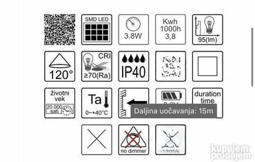 Rasveta: Zidna lampa, bоја - Bela, Novo — 12