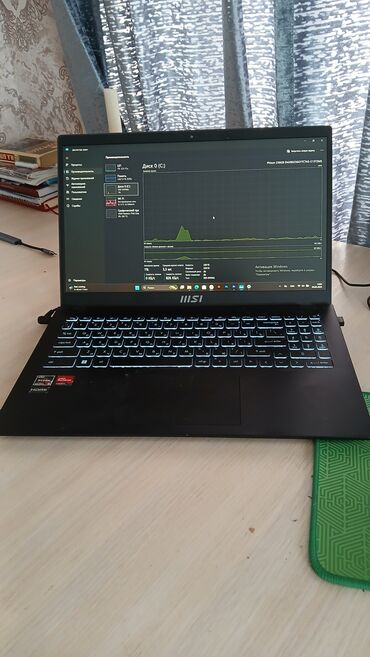 Ноутбуки: Ноутбук, MSI, 8 ГБ ОЗУ, AMD Ryzen 5, 15 ", Б/у, Для несложных задач, память SSD