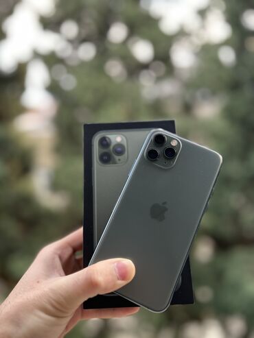 Apple iPhone: IPhone 11 Pro, 256 GB, Space Gray, Zəmanət, Barmaq izi, Face ID