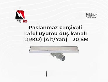 Paslanmaz çərçivəli kafel uyumu duş kanalı (ORKO) (Alt/Yan) - 20 — 1
