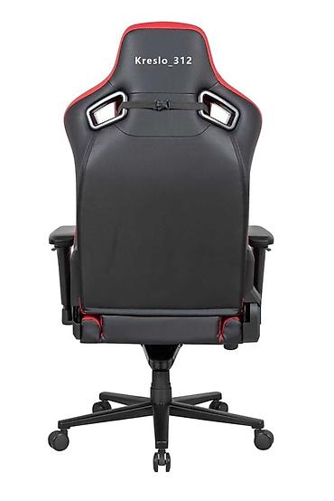 коврик hyperx: Игровое кресло, Новый, С колесиками, цвет - Красный, Экокожа — 4