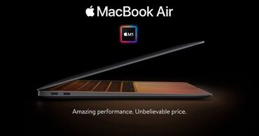 macbook air 13 m1: Ультрабук, Apple, 8 ГБ ОЗУ, Apple M1, 13.1 ", Новый, Для работы, учебы, память NVMe SSD