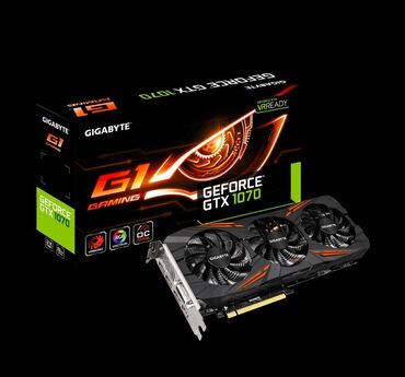 Kompüter ehtiyyat hissələri: Videokart Gigabyte GeForce GTX 1070, 8 GB, Yeni