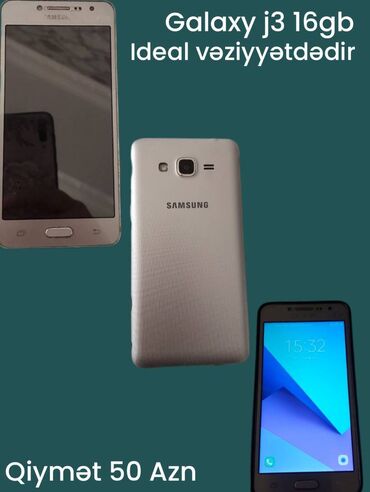 samsung j3 2016 qiymeti: Samsung Galaxy J3 2016, 16 GB, rəng - Boz