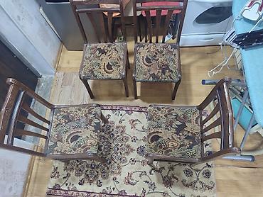 kafe stul: - Məhsul: Taxta mətbəx/iaşə stulları dəsti (4 ədəd) - Material: Bərk — 1