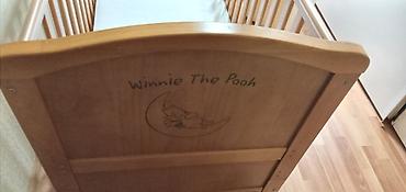 uşaq doşək: Uşaq beşiyi – “Winnie The Pooh” temalı, təbii ağacdan - Material — 2