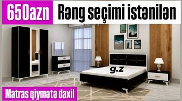 yataq mebel desti: Çatdırılma pulsuz matras 🎁