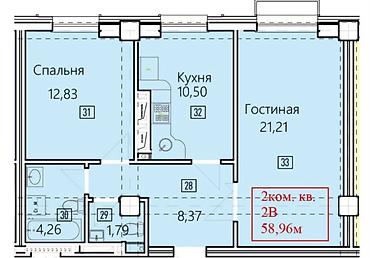 67: Подготовительные работы, Элитка, 2 комнаты, 59 м² — 6