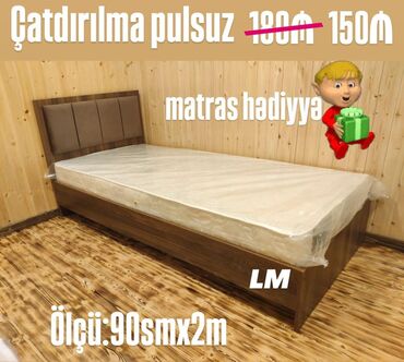 Masa və oturacaq dəstləri: Yeni, Təknəfərlik çarpayı, Bazasız, Matras ilə, Siyirməsiz