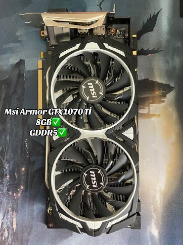 Avtoelektronika: Videokart MSI GeForce GTX 1070 Ti, 8 GB, İşlənmiş