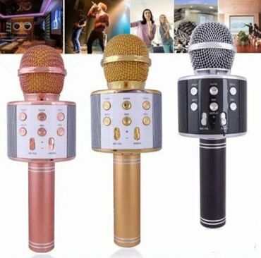 акустические системы lav с микрофоном: Микрофон калонка Беспроводной караоке микрофон-колонка 2 в 1 -