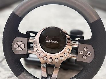 Рули: Игровой руль с педалями для ПК/консолей - Комплект: руль с лепестками — 13