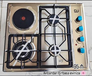 Plitələr və bişirmə panelləri: Qaz plitəsi Quraşdırılan, 4 gözlü, Yeni — 9