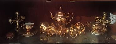 cay servisi: Çay dəsti, rəng - Qızılı, Metal, 5 nəfərlik, Polşa — 2