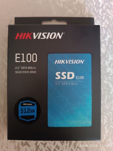 Накопители SSD: Накопитель SSD Hikvision, 512 ГБ, 2.5", Новый