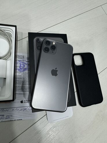 айфон 10 бу: IPhone 11 Pro, Арзандатуу 10%, Колдонулган, 256 ГБ, Natural Titanium, Коргоочу айнек, Каптама, 92 %