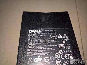 Adapteri i punjači za laptop: Dell ADP-70EB 20V 3.5ADell DA90PE1-00 19.5 v 4.64ADell HA65NS2-00 19v — 3