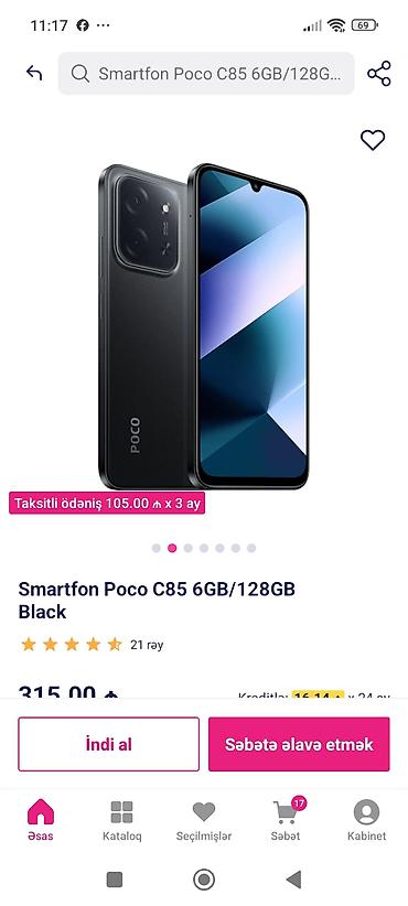 Poco C85, 128 GB, rəng - Qara, Hissə-hissə ödəniş lalafo.az -da Poco C85, 128 GB, rəng - Qara, Hissə-hissə ödəniş