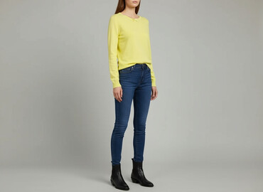 zara zolty sweter: Sweter damski, rozmiar L