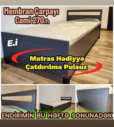 2 ci el kreslo: Yeni, Təknəfərlik çarpayı, Matras ilə