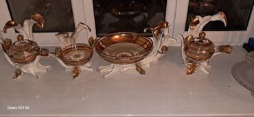 Boşqablar: Boşqablar, 4 ədədli dəst, rəng - Qızılı, İtaliya — 6