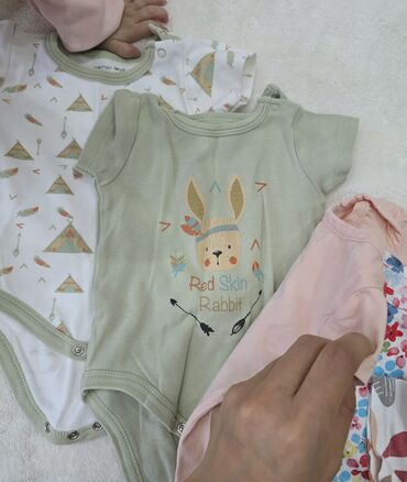 Боди: Боди, цвет - Розовый, Б/у — 10