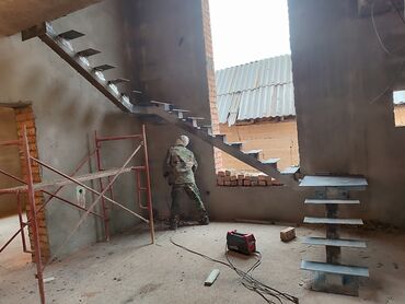 Обшивка лестниц: Лестница лестница каркас сварочный работа лестница перила на весь — 3