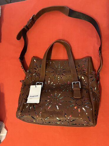 zenska jakna koza i krzno: Shoulder bag, Desigual, Material: Faux leather