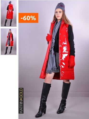 katrin jakne i kaputi: S (EU 36), bоја - Crvena
