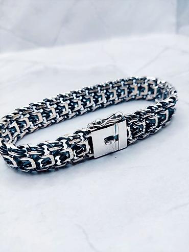 Цепочки: Серебряный Браслет Рамзес 55 грамм 23 см Ручная работа Изготовлен под — 23