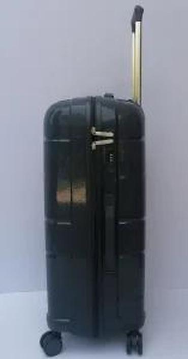 Putni koferi i torbe: Tvrdi kofer na točkiće – tamnosivi - Materijal: čvrsta ABS/PC školjka — 18