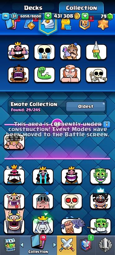 Nintendo 3DS: Clash Royale hesabı - Kral səviyyəsi: 31 - Kasa: 431 308 qızıl, 79 — 3